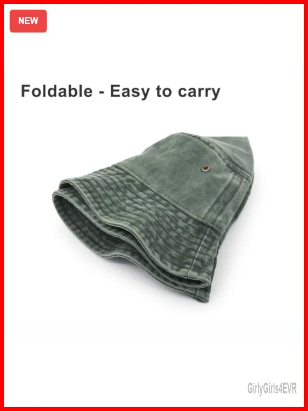 Washed Denim Bucket Hat Wide Brim Cotton Sun Hat Flat Top for Fishing Hiking